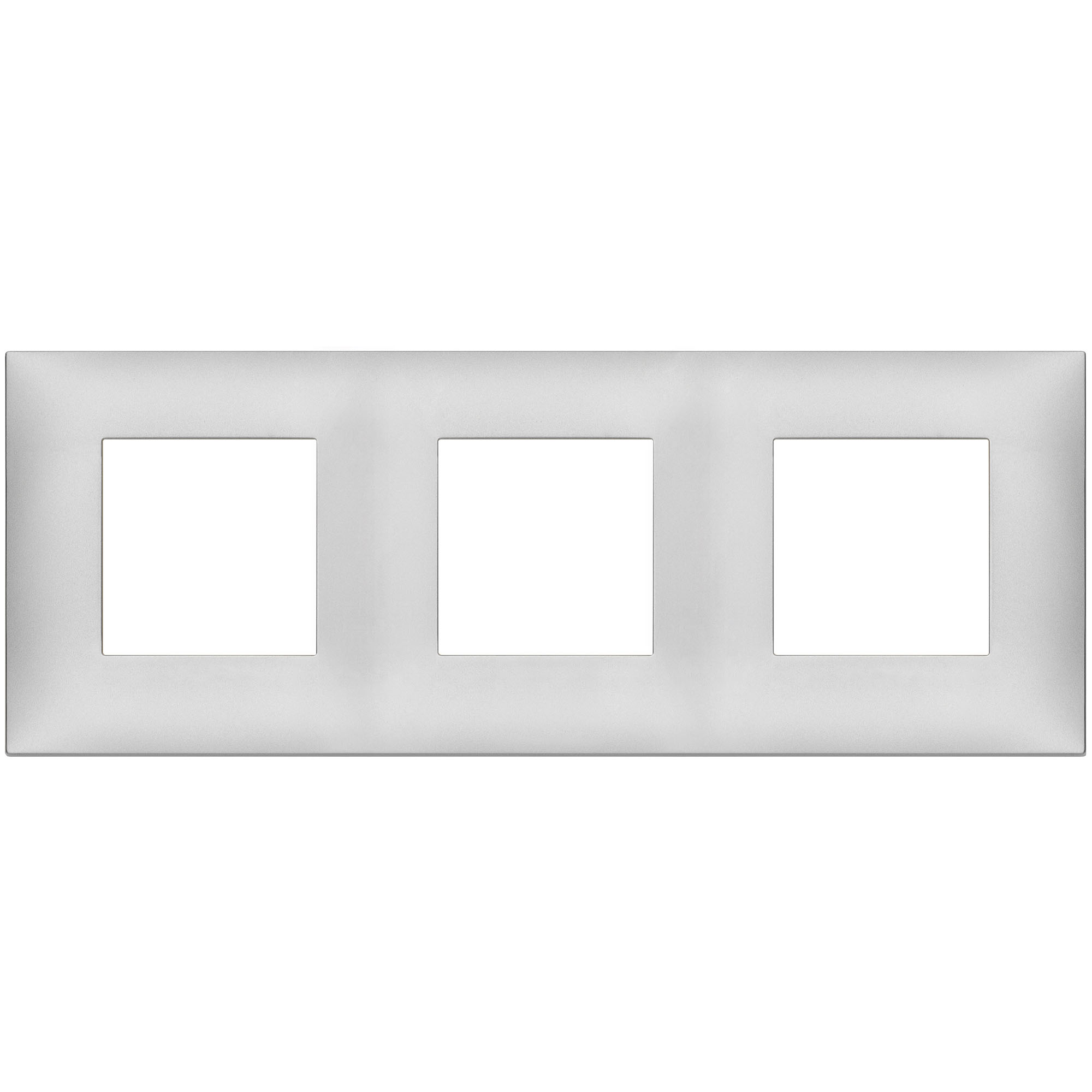 VIMAR - 09666.21 cover plate - 2+2+2 horizontal/vertical installation modules matt silver color NEVE UP