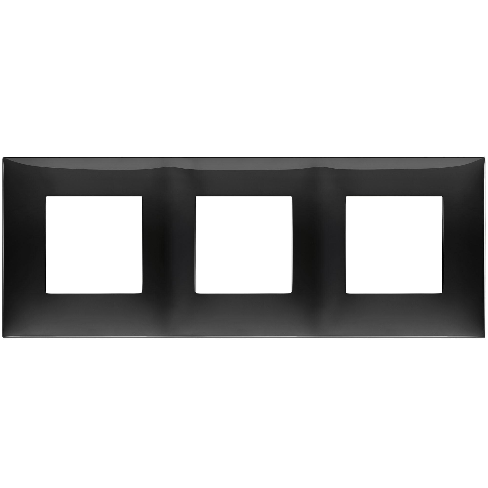 VIMAR - 09666.04 cover plate - 2+2+2 horizontal/vertical installation modules black color NEVE UP