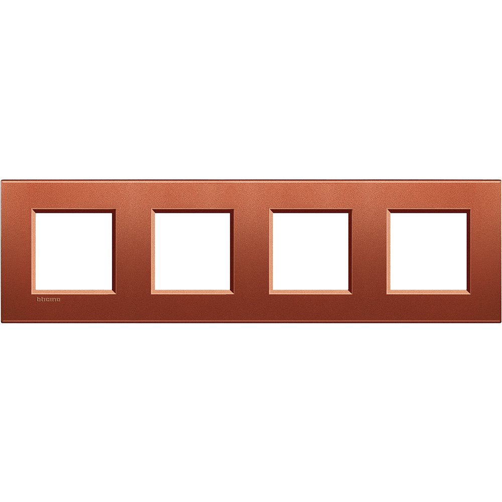 BTICINO - LNA4802M4RK Square cover plate 4х2modules -brick-metal