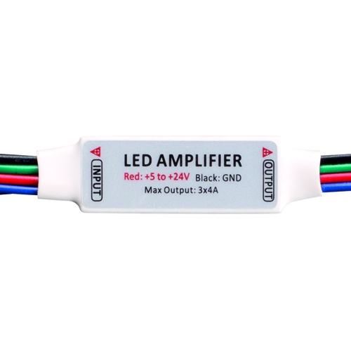ULTRALUX - RGBAMPM MINI AMPLIFIER FOR RGB LED LIGHTS, 6A, 5-24V DC, 72W