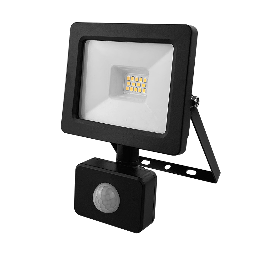 ULTRALUX - SPPT1040 LED SLIM FLOODLIGHT WITH PIR SENSOR 10W 4000K 220 ...