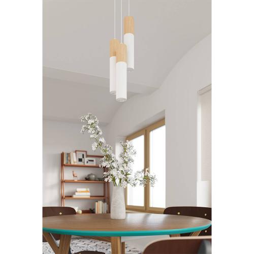 SOLLUX - pendant  lamp  PABLO 3P white  SL.1013