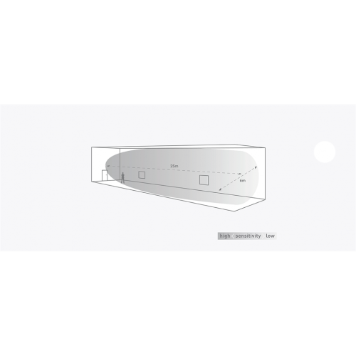 CP ELECTRONICS - MW motion sensor surface mounting , 90° range 25m @ h=1,5m, IP66 320012