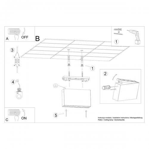 SOLLUX - LED Плафон SOLE SL.1212 черно 4000K 11W IP20