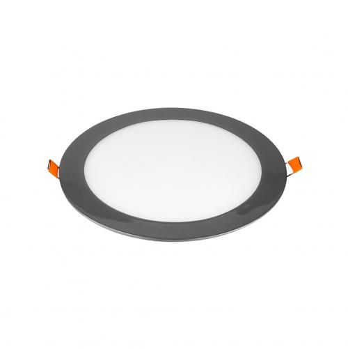 V-TAC - 18W LED Slim Panel Light Chrome Round 4000K SKU: 6347 VT-1807CH