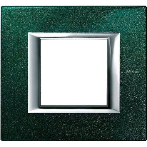 BTICINO - HA4802VS Рамка 2М green Sevres лакирана метална правоъгълна Axolute