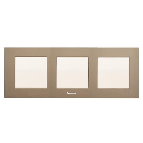 PANASONIC - 3gang Frame Aluminum Bronze WKTF08033AR