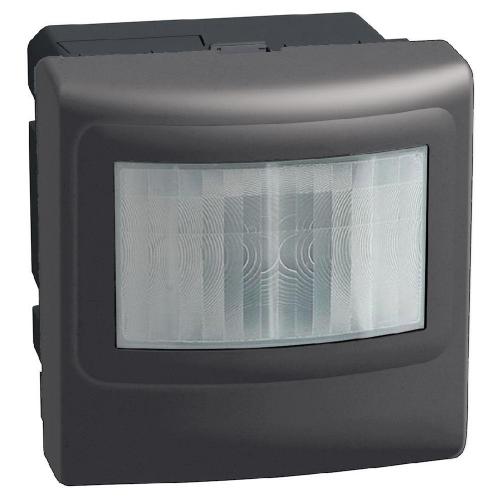 BTICINO - PIR motion sensor, 170°, range 8m @ h=1.2m, LED ≤ 500W, requires neutral 2M color Graphite Light Now YD4430N