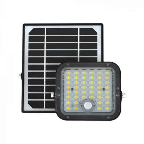 V-TAC - 10W LED Соларен Прожектор LiFePo Батерия 3.7V Черен 6000K SKU: 10313