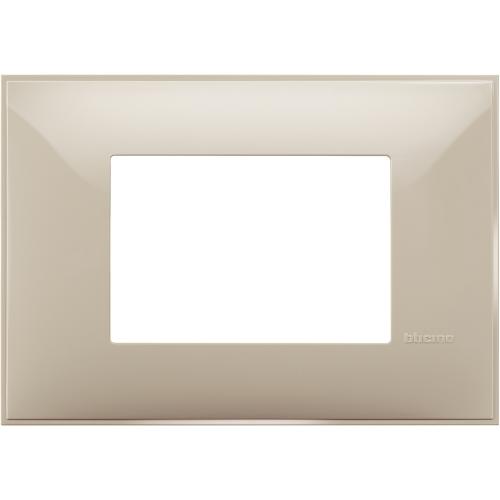 BTICINO - R4803CR  cover plate - 3 centered modules - Cream