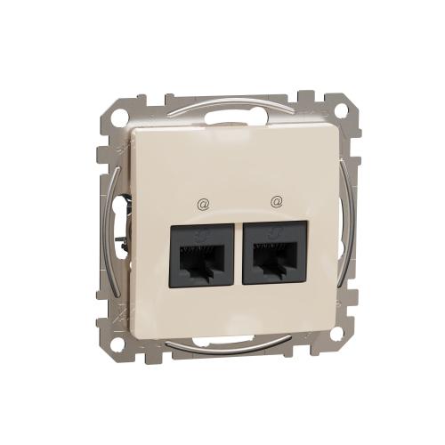 SCHNEIDER ELECTRIC - SDD112452 Sedna Design & Elements - CAT 5E UTP, 2x RJ45, beige