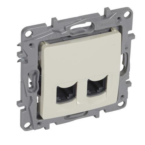 LEGRAND - 764674 Niloe Розетка 2xRJ45 UTP кат.6 крем
