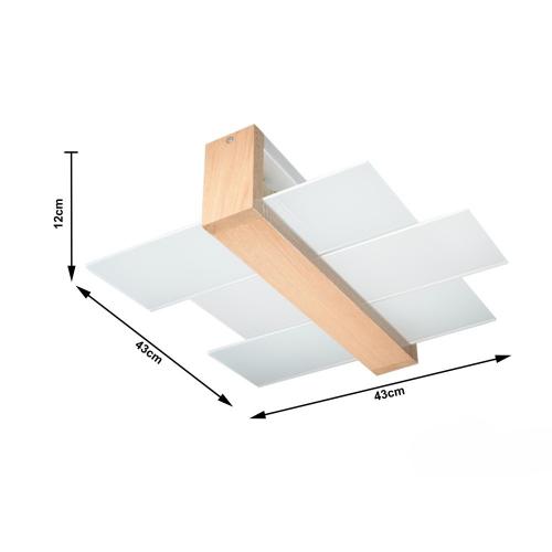 SOLLUX - Плафон FENIKS 2 natural wood  SL.0076