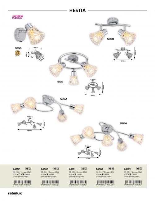 RABALUX - Spotlight HESTIA E14 1X40W 5299