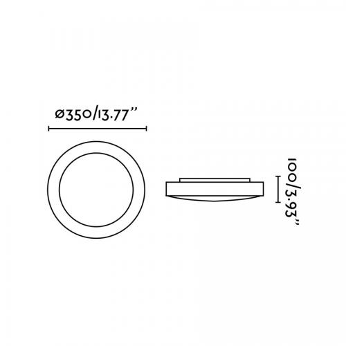FARO - LOGOS-2 White ceiling lamp Ref.62966 IP44