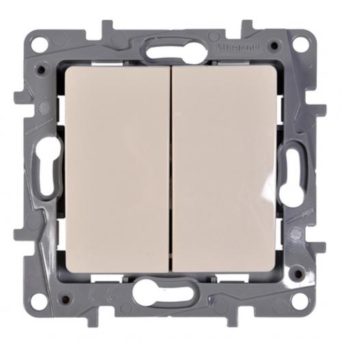 LEGRAND - 764606 NILOE Double One way switch ivory