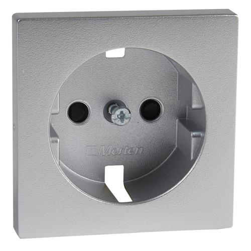 SCHNEIDER ELECTRIC -  MTN2330-0460 Central plate for SCHUKO socket-outlet insert, shutter, aluminium, System M