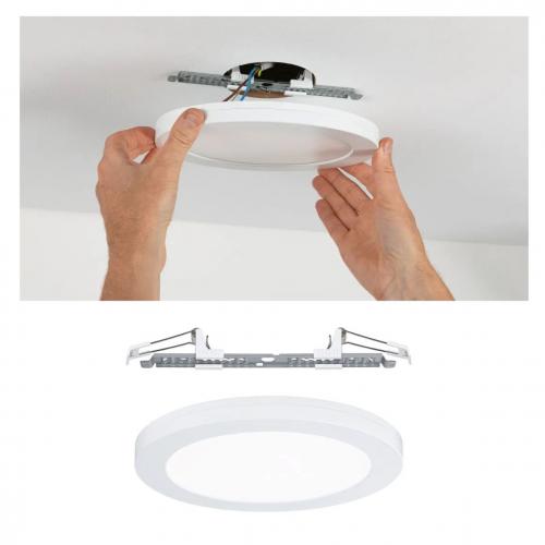 PAULMANN - 95389  LED recessed panel 2in1 Cover-it round 225mm◼ 16.5W◼ 1200lm◼4000K✴white matt