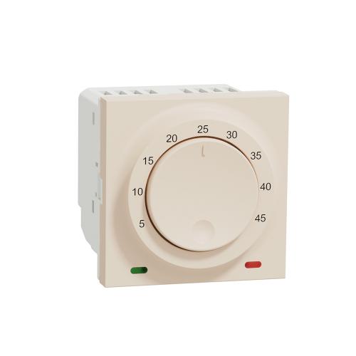 SCHNEIDER ELECTRIC - NU350344 Thermostat for Floor heating 8A ivory 2 modules New Unica