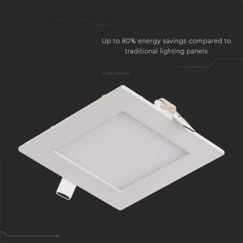 V-TAC - 3W LED Premium Panel Downlight Square 3000K SKU: 216295
