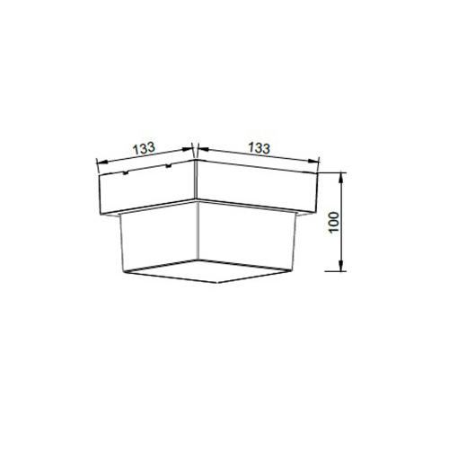 V-TAC - 7W LED Wall Light Black Square 3000K SKU: 218612  VT-831