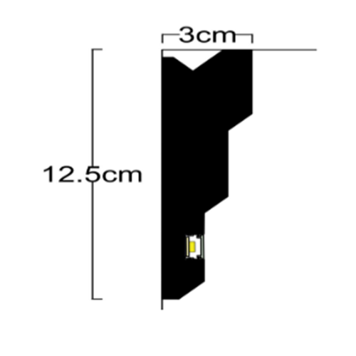 ADORN - Decorative cornice for indirect lighting LD-12.1 LightLine™ 3 x 12.5 x 200 cm