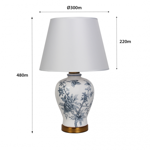 2R - TABLE LAMP T1036 230V 40W E27 480xØ300 SKU 96035