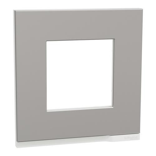 SCHNEIDER ELECTRIC - NU600280 декоративна рамка единична 2 модула алуминий New Unica 