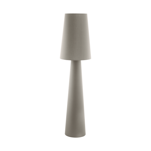 EGLO Tischlampe Carpara - Nachttischleuchte Aus Textil In Pastell-Aprikot, E27 Fassung, 47 Cm Hoch, Ohne Leuchtmittel