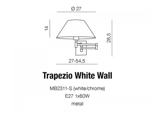 AZZARDO - Trapezio MB2311-S WH / AZ1542