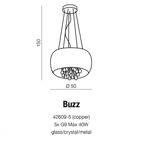 AZZARDO - BUZZ PENDANT  Model 42609-5 