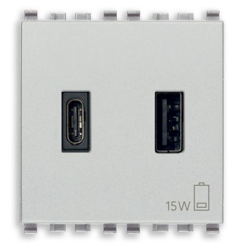 VIMAR - 20295.AC.N - A+C-USB supply unit 15W 3A 5V 2M Next
