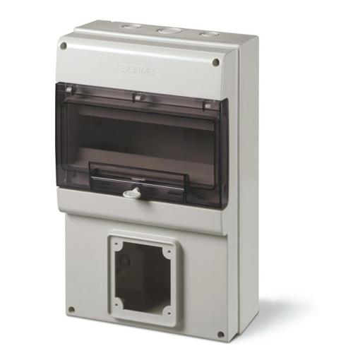 SCAME - Domino IP66 SURFACE MOUNTING M400 12 MOD. 256x400x140mm GREY  672.3302