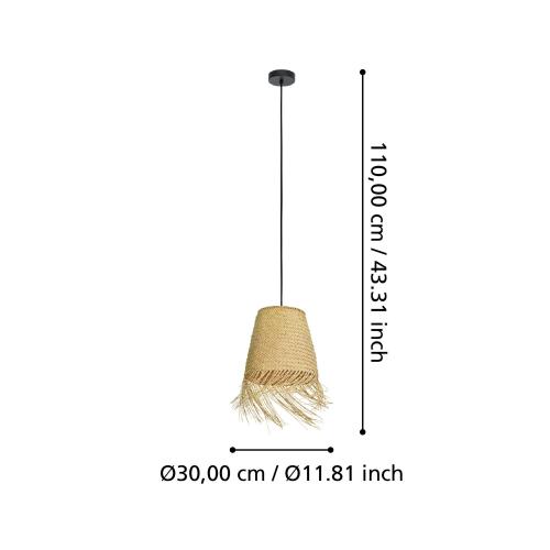 EGLO - pendant luminaire AYCLIFFE 43871 E27, 40W