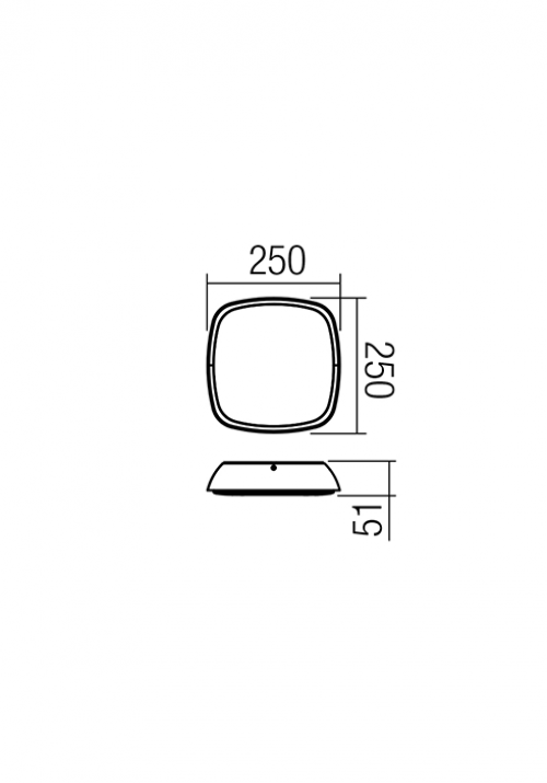 REDO GROUP - Плафон TWILL  9544 PL LED SMD 20W IP65 DG 4000K