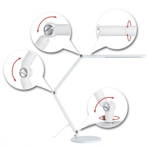 PAULMANN - Настолна лампа   78911  FlexBar White Switch⚡700lm ⚡LED  9.5W⚡3000 - 6500 K⚡> 80 Ra✴Бял