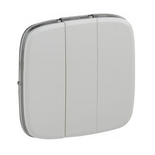 LEGRAND - 7 550 35 Cover plate Valena Allure - 3-gang switch/push-button - white