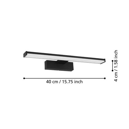 EGLO - LED лампа за огледало GALENZANA-E 7,4W 900lm 4000K черен - 74061