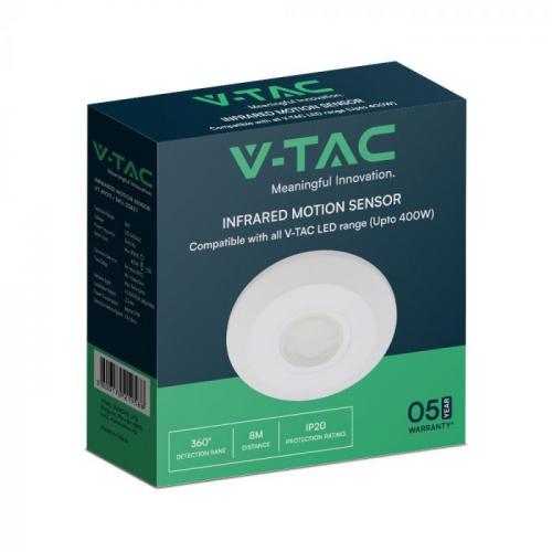 V-TAC - PIR Sensor Two 360º Detection Rate White body SKU: 23427