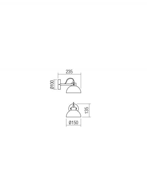 SMARTER - wall luminaire  EOLO  04-511  E27, 1 x max. 42W 
