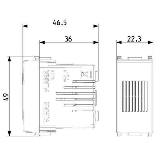 VIMAR - 14370 - Звънец 12V SELV 50-60Hz 1M Бял PLANA