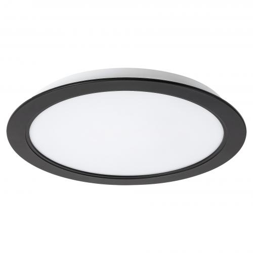 RABALUX - LED Панел за вграждане SHAUN2 черен кръг 18W 1350lm IP20 4000K 71243