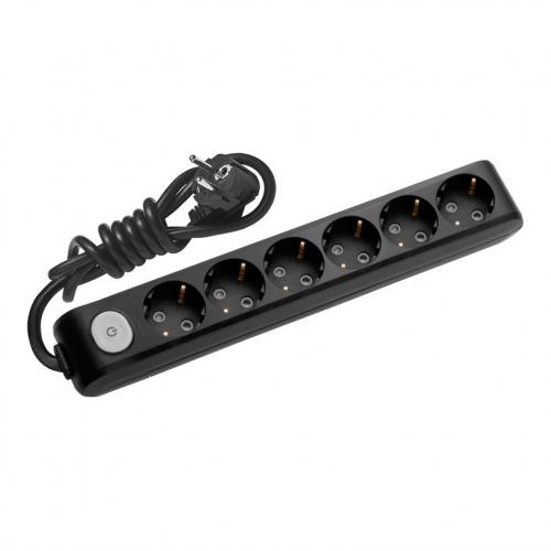 PANASONIC - 6x Socket 2P+E, With Child Protection and Switch, 3m Cord WLTA0463-2BL