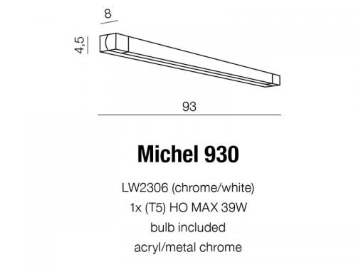 AZZARDO - Аплик влагозащитен  IP44  Michel LW2306 / AZ1303