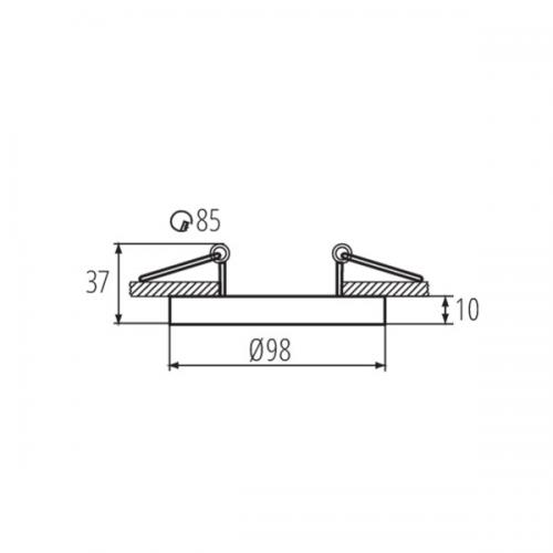 KANLUX - Луна TINY BORD DTO-W/G Gx5,3/GU10 10W 30° SKU 37168