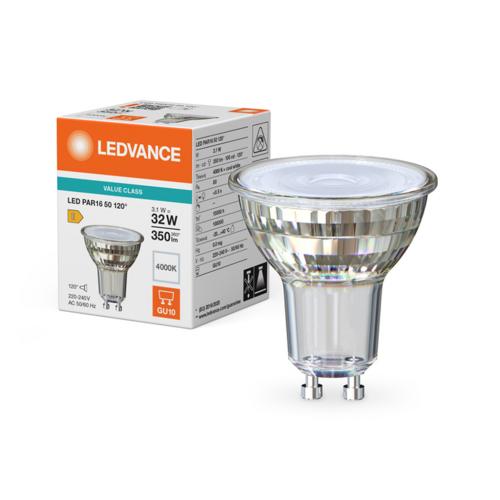OSRAM - LED Крушка GU10 3.1W 4000K 350 lm 120° VALUE glass PAR16 50 4099854 458125