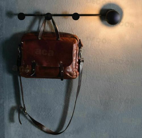 ACA LIGHTING - Аплик със закачалка за дрехи ZM711W66BK