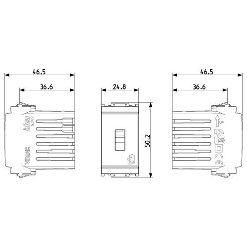 VIMAR - 16292 - USB supply unit 5V 1,5A 1M grey