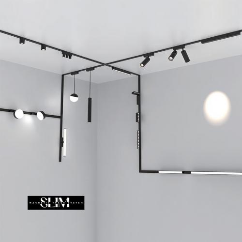COUP LIGHT - Магнитно релсово осветление външен монтаж 3 метра бяло 48V SLIM - SLIMMT6-3M-WH