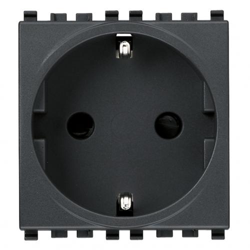 VIMAR - 20208 - 2P+E 16A German SICURY outlet grey